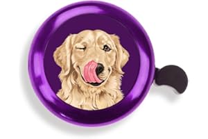 WIRESTER Purple Aluminum Round Bike Bell, Classic Ring Bicycle Bell, Bike Accessories Bell Ring for Adults Kids Girls Boys