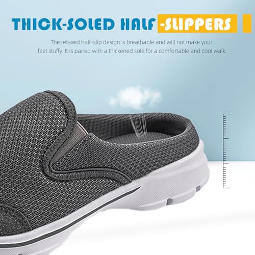 Acfoda Summer Clogs Men Women Slippers Breathable Sandals Non-Slip Comfortable Mesh Shoes for Beach Garden Outdoor Indoor