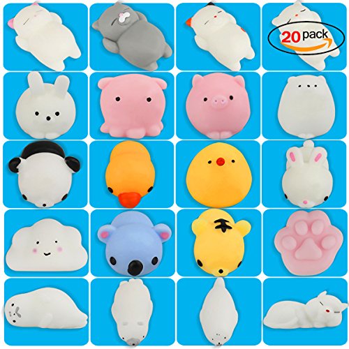 RUNFON Squishy Squeeze Toy  Relief Stress Balls Mini Squishies Slow Rising Animals Hand Toys Cute Kawaii and Soft for Adults, Kids, Girls, Boys, Men and Women