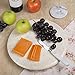Creative Home Natural Champagne Marble Lazy Susan Turn Table Serving Board Dining Table Organizer, 12 Inch Diameter, Beige