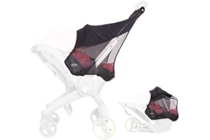 iNelihoo Baby Stroller Sun Shade Net - Compatible with Doona, Sun Cover Protection, Fit Doona, Car Seat & Stroller - UV Resistant, Black, Polyester