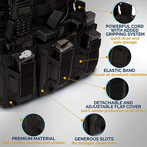 Molle Mag Pouch for Rifle & Pistol Ammo, Super Durable, Lightweight and