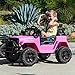 Best Choice Products 12V Kids Ride On Truck Car w/Parent Remote Control, Spring Suspension, LED Lights - Pink