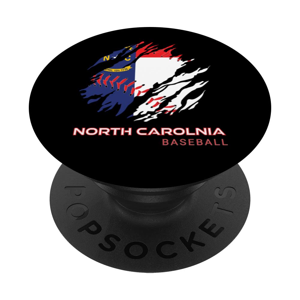 NC Carolinas Fan Gear Gift North Carolina Baseball Player PopSockets Swappable PopGrip