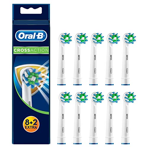Oral-B CrossAction Brush Heads with Bacterial Protection, 8+2 Pieces - Thumbnail 7