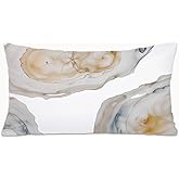 RTXLEZM Oyster Coastal Beach 12x20 Pillow Cover, Beach Room House Decor, Sea Shell Seafood Ocean Coastal Decorative Throw Pillow Covers Pillowcases for Home Couch Bed Living Room