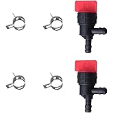 1/4 "Inline Fuel Shut-Off Valve, Compatible with Many Small Engines Such as Lawn mowers, Garden Tractors, Pressure washers, S