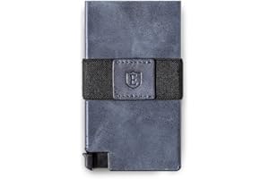 Ekster Senate Cardholder Wallet for Men | Slim Wallets for Men w/ RFID Blocking Layer | Minimalist Wallet for Men w/ Push Button for Quick Card Access | Card Wallet & Mens Wallet Slim (Steel Blue)