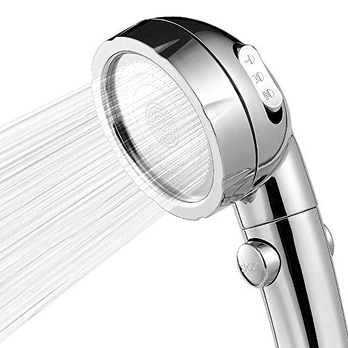 TURMZPY Luxury Electroplating Handheld Showerhead Detachable Lonic