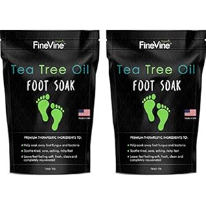 Tea Tree Oil Foot Soak with Epsom Salt - Made in USA - for Toenail Fungus, Athletes Foot, Stubborn Foot Odor Scent…