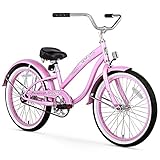 Firmstrong Bella Classic Girl's Single Speed Cruiser Bicycle, 20-Inch, Pink