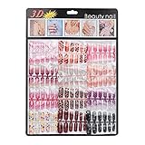 144pcs Acrylic Manicure Gel Misaky Mixed Set False Nail Tips Artificial Fake Nails Art