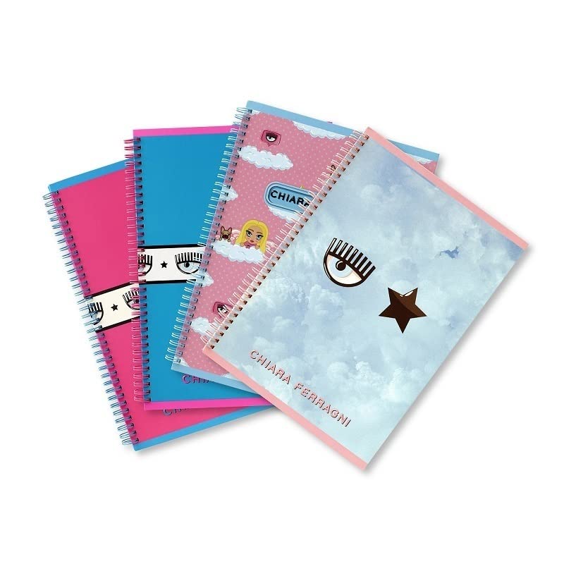 Pigna Skip Chiara Spider Notebook, Pack of 4, 02317981R, F.to A5-15 x 21