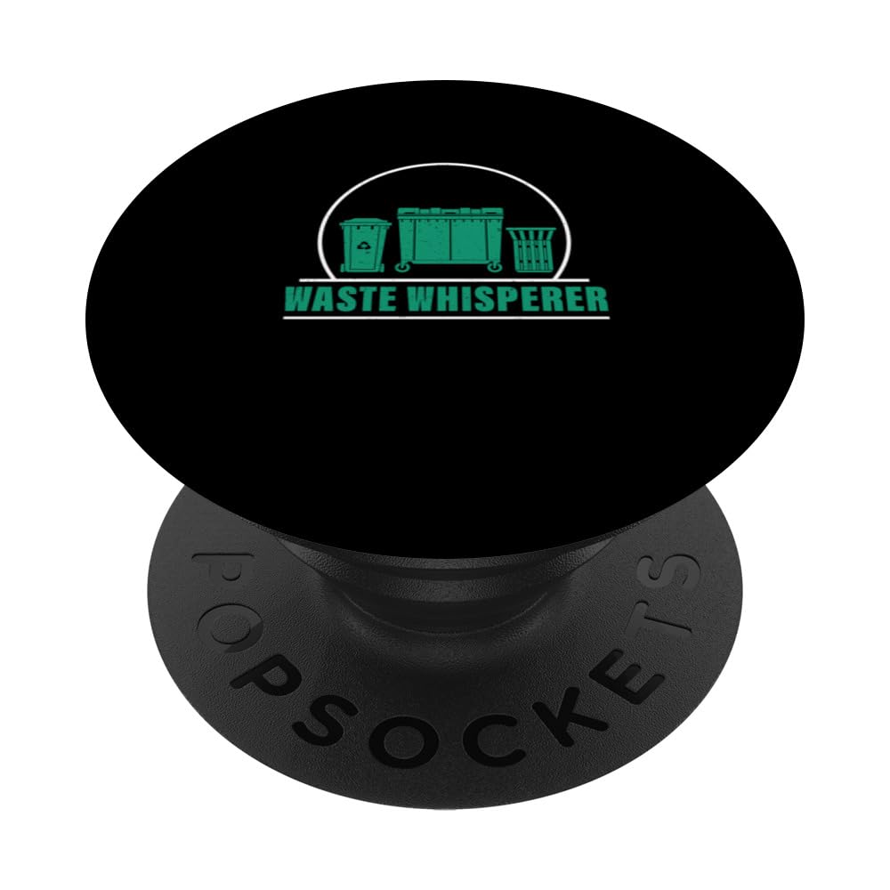 Sanitation Worker Waste Whisperer Funny Street Cleaner PopSockets Swappable PopGrip