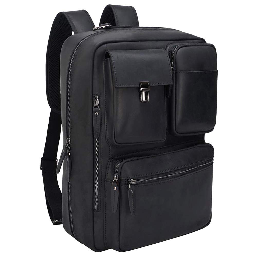 Tiding Leather Convertible Backpack 15.6 Inch Laptop Briefcase Shoulder