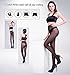 HONENNA Women's 40 Den Silky Sheer Reinforced T Crotch Pantyhose Tights (Medium, Black, 2 Pairs)