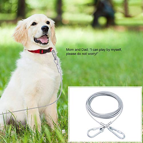 XiaZ Dog Runner Cable Dog Run Trolley Tie Out Cable for Large Dogs Up