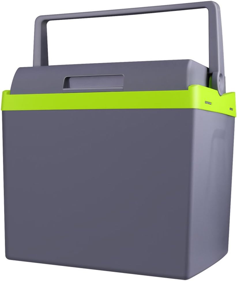The harvest season- 25L Refrigeration Car Refrigerator, Cold And Warm Car Dual-use Carrying The Freezer 220V AC / 12V DC Gray Green