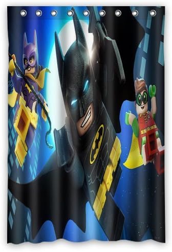 ScottShop Custom Lego Batman Superheroes Shower Curtain Decoration Waterproof Polyester Fabric Bathroom Shower Curtains 48 "x 72" Inch