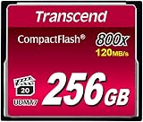 Transcend 256GB CompactFlash 800 Memory Card 120/60 MB/s UDMA 7 Full HD Video