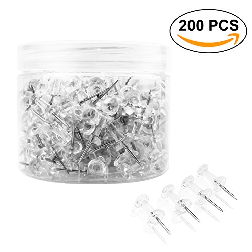 Buy Push Pins Clips,Thumb Tacks for Cork Board , Transparent Clear Pins