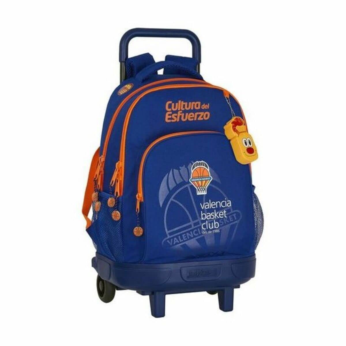 safta Unisex Children's Valencia Basket Backpack (Pack of 1), Blue/Orange, 330x220x450 mm, Backpack and Trolley M313