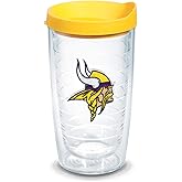 Tervis NFL Minnesota Vikings - Primary Logo Made in USA Double Walled Insulated Tumbler Travel Cup Keeps Drinks Cold & Hot, 16oz, Classic