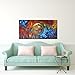 Wieco Art - Modern 4 Piece 100% Hand Painted Stretched and Framed Contemporary Abstract Cityscape Oil Paintings Artwork on Canvas Wall Art Ready to Hang for Living Room Bedroom Home Decorations
