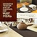 Anna Stay Placemats Set of 6 - Modular Place Mats and Trivets for Hot Dishes, Extendable Hot Pads, Small Heat Resistant Mats for Countertop, Warm Gray Brownish Modern Washable Square Placemats