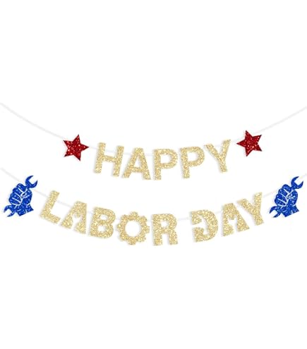 Labor Day Dekoration Set – Mit Banner, Luftballons & Tortenaufsätzen In Rot-weiß-blau