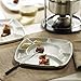 Trudeau White Stoneware Square Fondue Plates - Set of 4