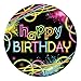 Glow Party Supply Pack for 16 Guests: Straws, Dinner Plates, Cups, Luncheon Napkins, and Table Cover