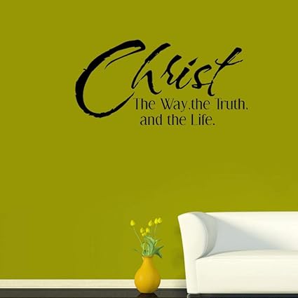 Le Chemin La Verite Et L Inspiration De La Vie Verset Biblique Citations Religieuses Pvc Autocollant Mural 59 9x30 6cm Amazon Fr Bricolage