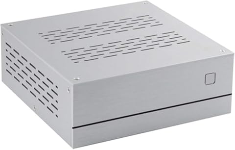 Shefii B01 Mini ITX Caja de ordenador Chasis de aluminio/vidrio Maletín de cine en casa Caja de ordenador de escritorio de PC R A