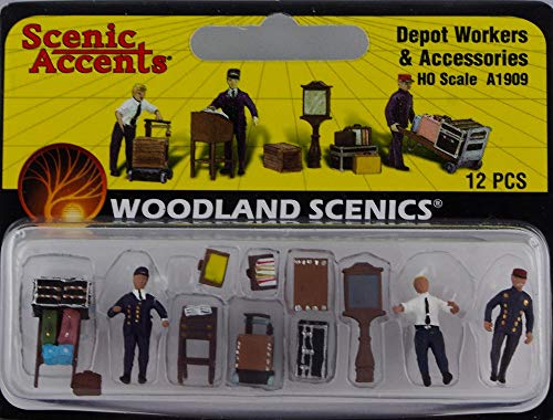 Depot Workers & Accessories Ho Scale Woodland Scenics