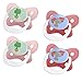 Dr. Brown's Prevent Contour Pacifier, Stage 2 (6-12m), Polka Dots Pink, 4-Pack