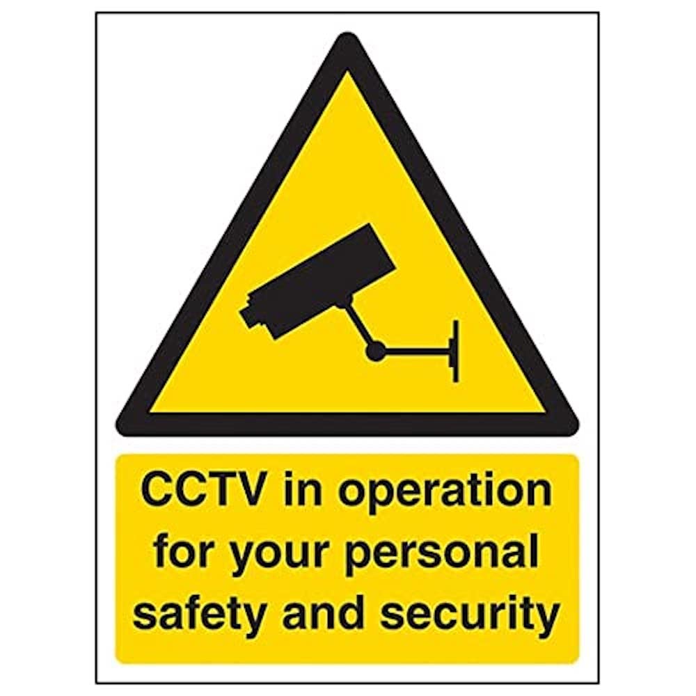 V Safety Eco Friendly Warning Security - CCTV in Operation for Your Personal Safety - 150 x 200 mm Safety Sign