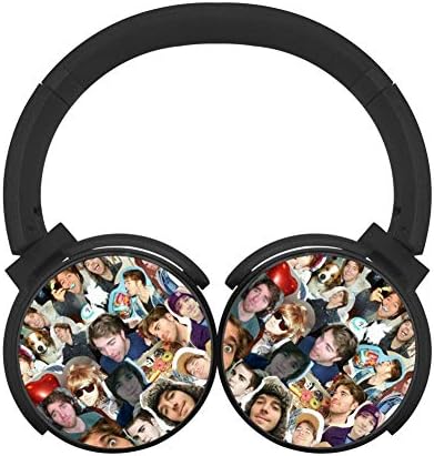 MuvPeK Dobrik&David's Vlog HiFi Wireless Bluetooth Headphones Stereo Over Ear Noise-canceling Earbuds Black
