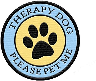 Amazon Com Therapy Dog Please Pet Me Patch For Therapy Dog