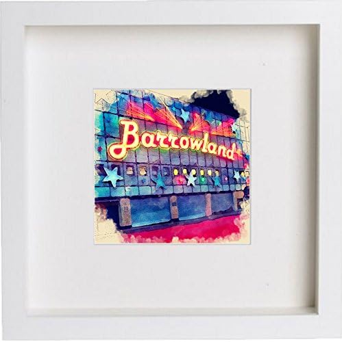 White Square Picture Frame - Home Décor - Wall Art - Hanging Photo Frames – Glasgow Barrowland Ballroom with Contemporary White Frame 23x23cm 42