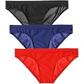 COMLIFE Men's Super Thin Slim Fit No Bulge Pouch Triangle Bikini and Briefs Underwear Underpanties