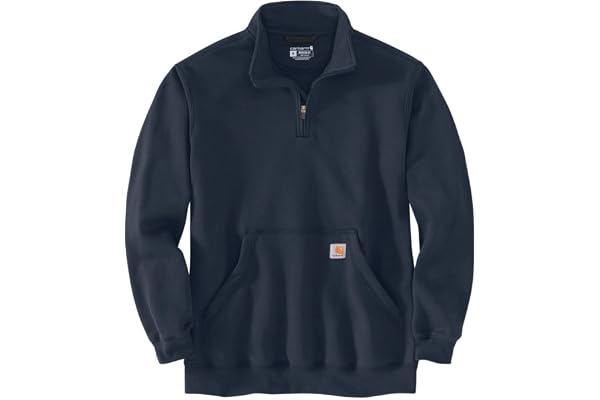Carhartt Mens Loose Fit Midweight Quarter-Zip Mock-Neck SweatshirtSweatshirt
