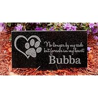12 x 6 Engraved Granite Cat or Dog Memorial
