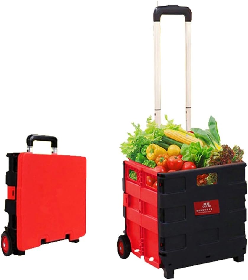 MEYLEE Portable Tool Carrier,Two-Wheeled Collapsible Handcart With Lid Rolling Utility Cart With Seat Heavy Duty Lightweight