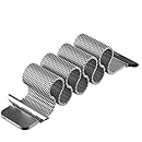 top4cus Double Electroplating Milanese Loop Stainless Steel Replacement iWatch Band with Magnetic Closure Clasp for Apple Watch - 38mm Regular Length - Silver