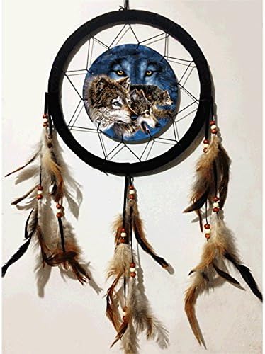 10'' Lenticular 3D Wolves Dream Catcher