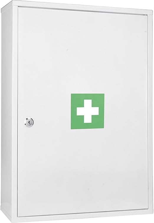 Amazon Com Barska Key Lock Wall Mount Large Security Magnet Erase Pad Shelf Stickers Medical Cabinet White Home Kitchen