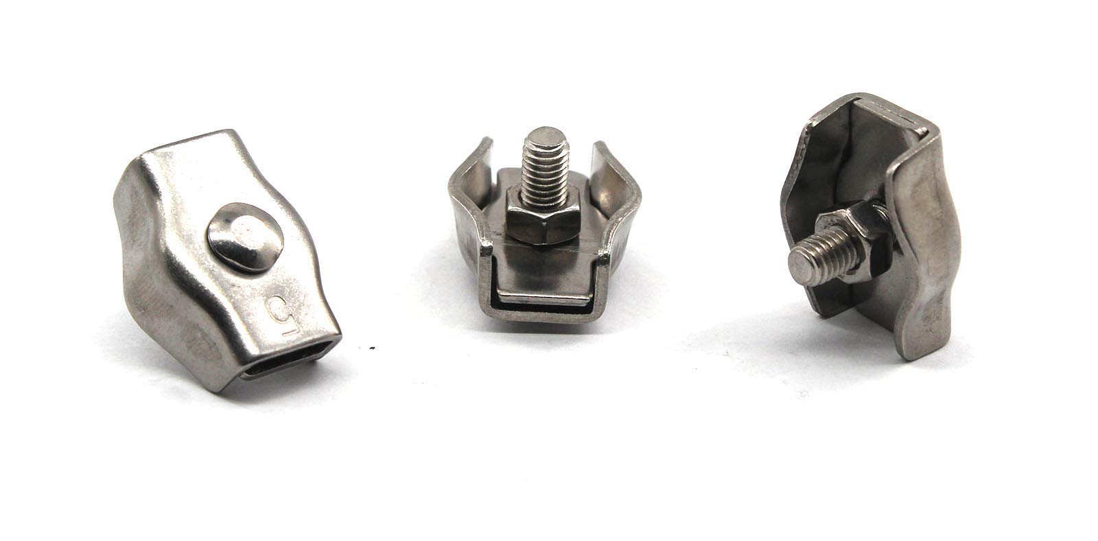 304 stainless steel wire rope clip cable rope single clamp M4 pack of 16 pieces