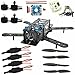 LHI 280 Race Quad ARF 280mm Carbon Fiber Frame Kit + F3 6DOF Flight Controller + MT2204 2300KV Brushless Motor + Simonk 12A ESC + 5030 Propeller Prop 2-3s ARF Kit FPV Quadcopter QAV250 Pro