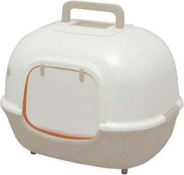 Iris Ohyama Maison De Toilette Pour Chat Avec Ouverture Frontale Et Pelle Hooded Cat Litter Box Wnt 510 Plastique Beige 51 X 40 X 39 Cm Amazon Fr Animalerie